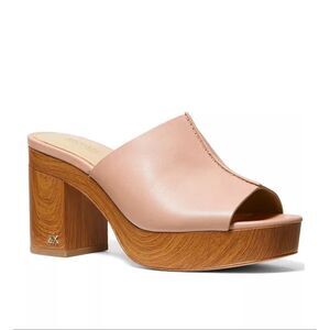 MICHAEL Michael Kors Women's Aldrich Platform Mules in Blush Pink Size 8